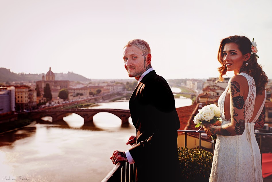 Bridal couple in Florence 