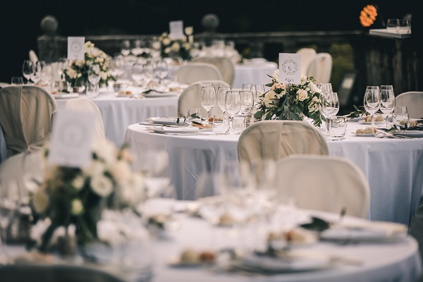 Elegant wedding reception, Italy