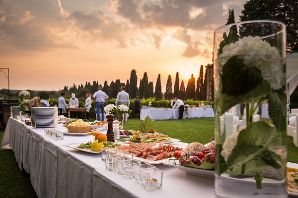Wedding dinner in Italy
