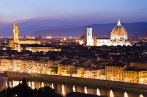 Amazing view over Florence at night