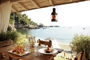 Romantic setting for beach weddings