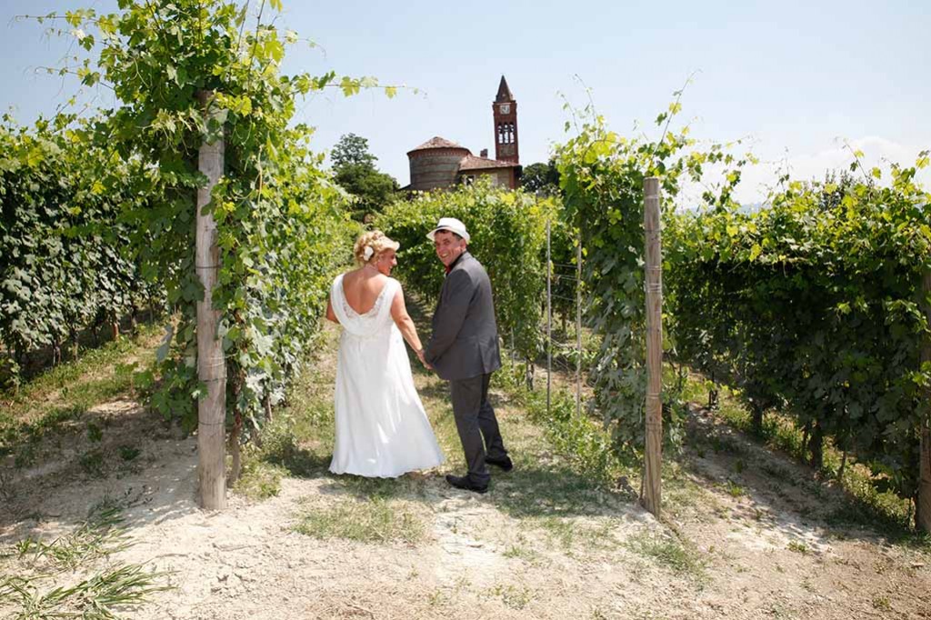Couple in Vineyards in Piedmont 