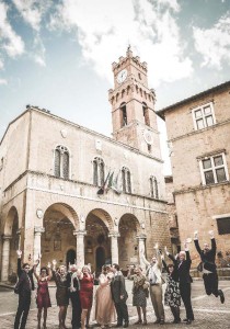 Civil wedding in Pienza