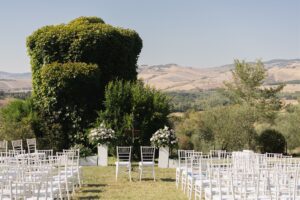 Tuscany Wedding Ceremony Set Up